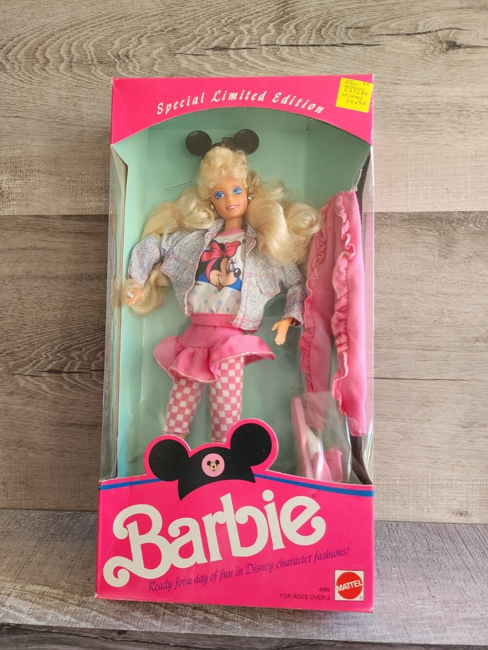 Vintage Barbie Disney Character Fashion Doll Special Limited Ed. #4385 New 1990